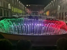 La fontana “tricolore” a Spalato (Foto da Twitter)