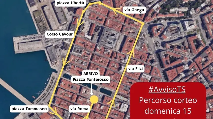 L'annuncio del corteo