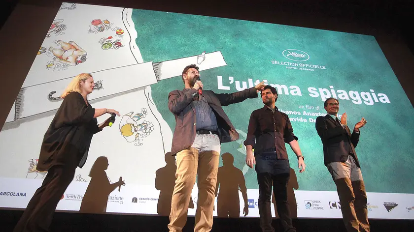 Un momento della proiezione de "L'ultima spiaggia" (foto Lasorte)