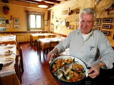 Nino Kernjus nel suo ristorante "Astarea" a Verteneglio in Istria
