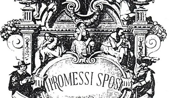 L'antiporta dell'edizione del 1840 del romanzo di Manzoni