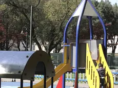 Uno dei giochi all’interno del parco Unicef. Foto Bonaventura