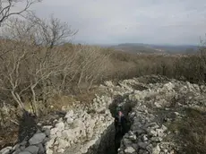 Una trincea della Prima guerra mondiale sul Monte Hermada