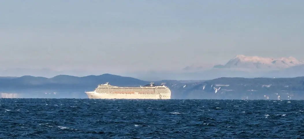 La Msc Musica in rada (Foto di Massimo Modesti)