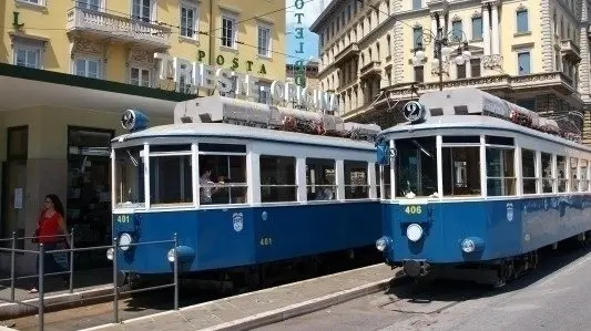 Il tram di Opicina alla fermata