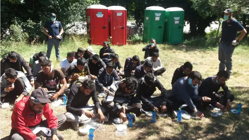 Migranti provenienti dalla rotta balcanica in una foto d'archivio