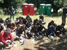 Migranti provenienti dalla rotta balcanica in una foto d'archivio
