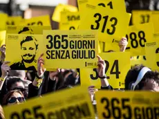 25/01/2017 Roma. Amnesty international chiede la verita' sull'uccisione di Giulio Regeni. Flash mob all'Universita' La Sapienza a 365 giorni dalla morte del ricercatore