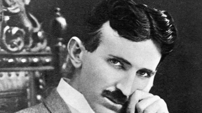 Nikola Tesla (1857-1943) American inventor. Photograph, 1915. --- Image by © Bettmann/CORBIS