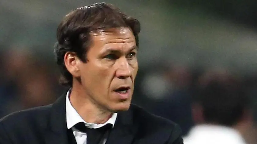 Roma's coach Rudi Garcia reacts during the Italian Serie A soccer match FC Inter vs AS Roma at Giuseppe Meazza stadium in Milan, Italy, 31 October 2015. ANSA/MATTEO BAZZI