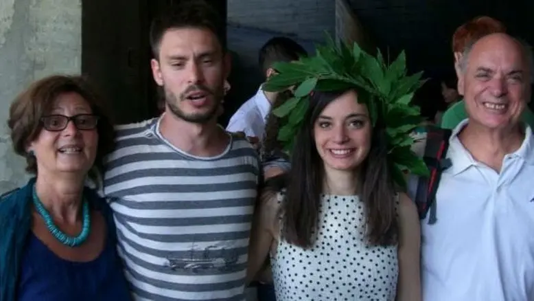 Giulio Regeni con la famiglia