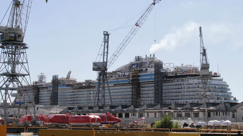 Il cantiere della Fincantieri a Monfalcone