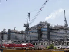 Il cantiere della Fincantieri a Monfalcone