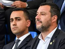 Luigi Di Maio e Matteo Salvini in un'immagine ripresa a Roma, 8 luglio 2019..ANSA/ALESSANDRO DI MEO