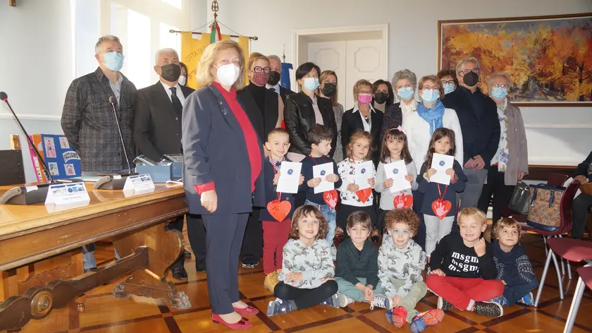 I protagonisti del Premio Bontà 2012 in municipio a Gradisca Marega