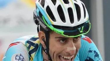 Italian rider Fabio Aru of Astana team exhausted after the 14th stage of the 97th Giro d'Italia cycling race over 164km from Aglie' to Oropa, Italy, 24 May 2014. ANSA/LUCA ZENNARO