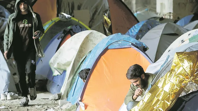 Migranti al silos di Trieste