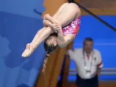 Tania Cagnotto in azione dal trampolino da un metro a Kazan