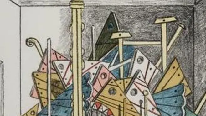 Giorgio De Chirico a Stenico in Trentino. ANSA/UFF STAMPA CASTELLO BUONCONSIGLIO +++NO SALES, EDITORIAL USE ONLY+++