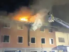 Il primo intervento dei pompieri