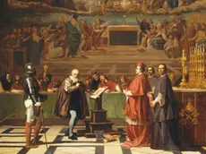 Galileo Galilei (1564-1642) before members of the Holy Office in the Vatican in 1633, 1847. Found in the Collection of MusÃ©e du Louvre, Paris.