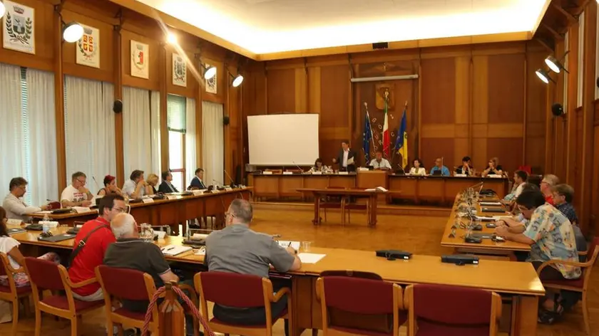 La sala del consiglio provinciale di Gorizia