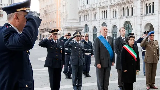 Silvano Trieste 31/10/2011 Piazza Unita', commemorazione Caduti