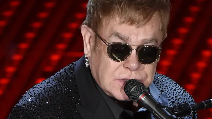 09/02/2015 Sanremo. 66 Festival della Canzone Italiana, prima puntata. Nella foto Elton John