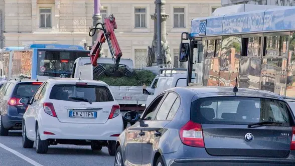 Silvano Trieste 16/09/2014 Traffico sulle rive, a causa dell' asfaltatura