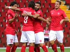 Lasorte Trieste 04/08/19 - Coppa Italia, Triestina - Cavese, esultanza gol Granoche