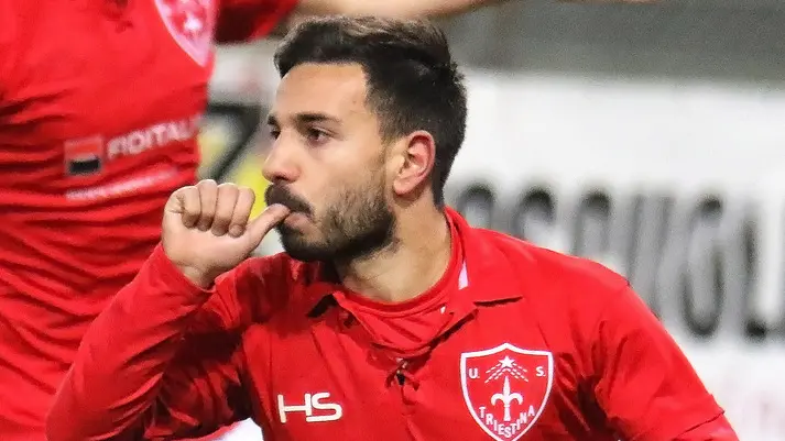 Lasorte Trieste 19/01/19 - Serie C, Triestina - Rimini, Esultanza Gol Petrella 2 - 0