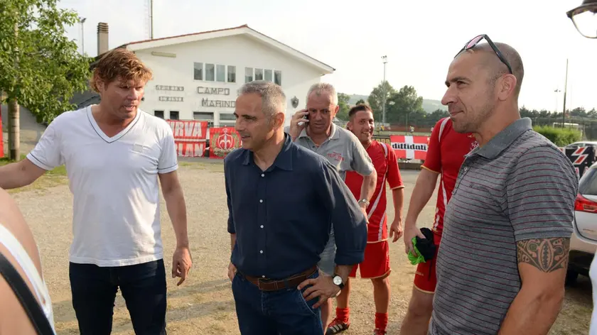 Foto BRUNI 25.06.16 Triestina Calcio-Tifosi in sagra-Mister Andreucci tra Milanese e Fantina