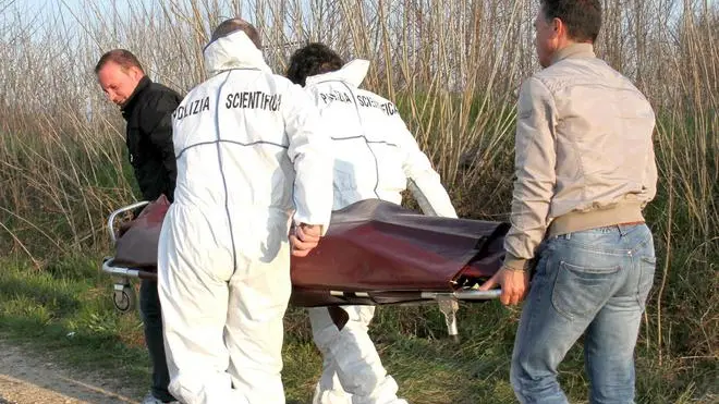 The dead body of Mirco Sacher found in Udine, Italy, 7 April. Two teenager told to investigators that they had killed the man after an attempted rape. ANSA/ALBERTO LANCIA