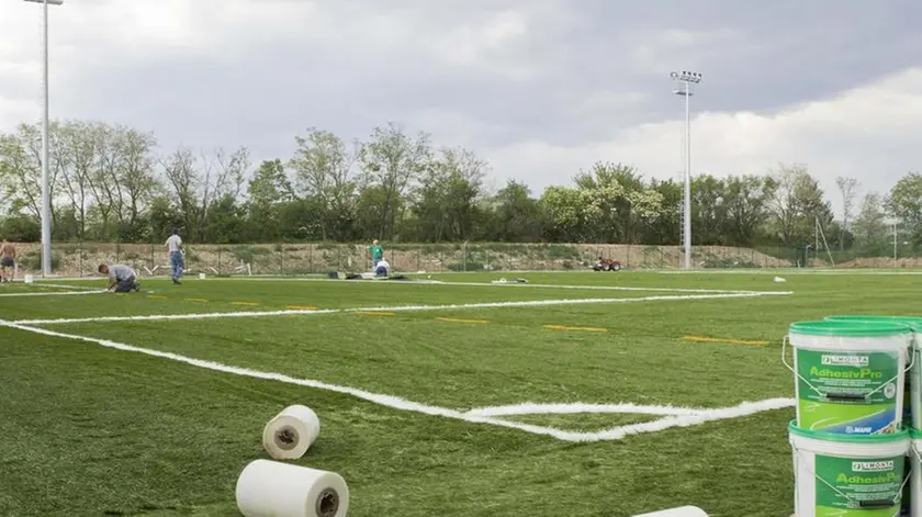 Silvano Trieste 24/05/2012 Ristrutturazione, Campo di Calcio di Prosecco