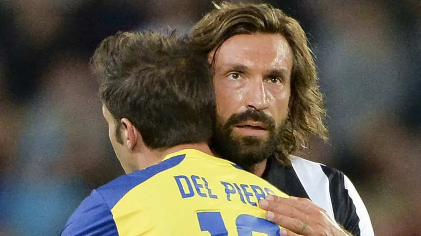 Foto Daniele Badolato / LaPresse.10 08 2014 Sydney ( AUS ).Sport Calcio.Juventus Asian / Pacific Tour , Amichevole A-League All Stars 2014 vs Juventus.Nella foto: Alessandro Del Piero , Andrea Pirlo..Photo Daniele Badolato / LaPresse.10 08 2014 Sydney ( AUS ).Sport Calcio.Juventus Asian / Pacific Tour , friendly match between A-League All Stars 2014 and Juventus.In the picture : Alessandro Del Piero , Andrea Pirlo