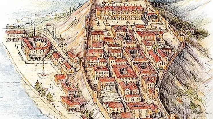 La pianta della Tergeste romana