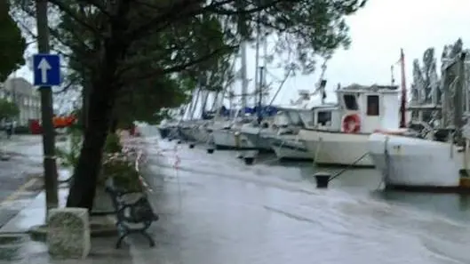 Allerta per l’acqua alta al Villaggio del Pescatore. Qui una foto di ottobre