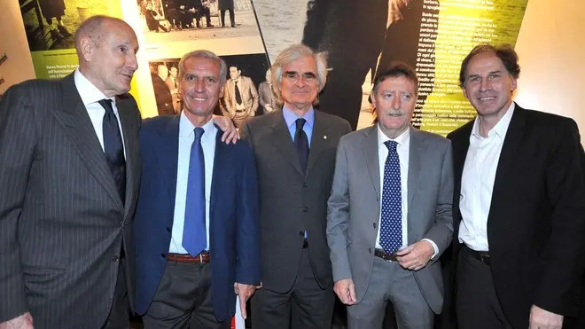 Foto BRUNI TRieste 14.05.12 Mostra Nereo Rocco-Inaugurazione e vernice coi VIP-Cudicini,Bigon,Giacomini,Rocco e Baresi-Milanisti dei tempi di Rocco