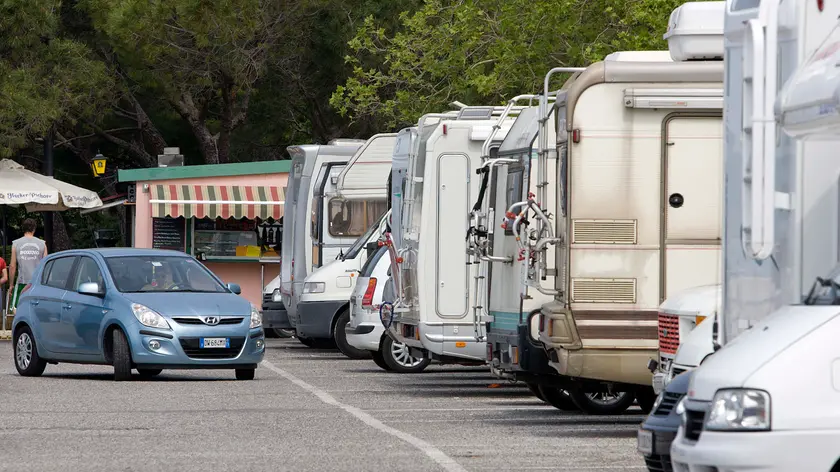 Camper a Barcola (Foto d'archivio)