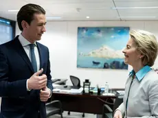 L’incontro del cancelliere austriaco Sebastian Kurz con Ursula von der Leyen. rtvslo.si