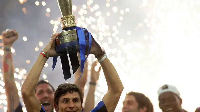 Uno dei momenti di gloria dell'inter di Zanetti