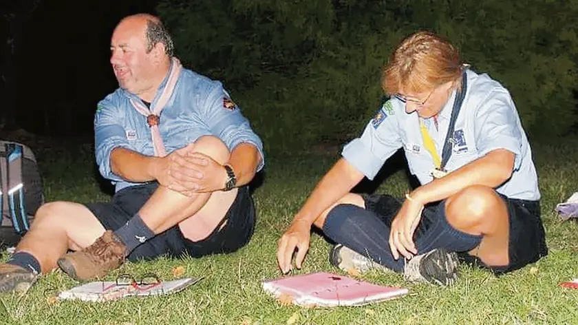 Franco Colautti "Cico" a un raduno scout