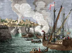 In 1453, an invading Ottoman army led by Sultan Mehmed II besieged and conquered Constantinople, capital of Byzantium. The defeat of the army of Const...