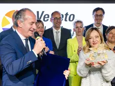 Il presidente della Regione Luca Zaia con Giorgia Meloni