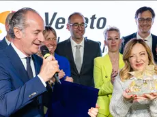Il presidente della Regione Luca Zaia con Giorgia Meloni