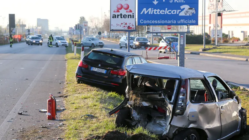 Reana 3 Dicembre 2017. Incidente stradale. © Foto Petrussi