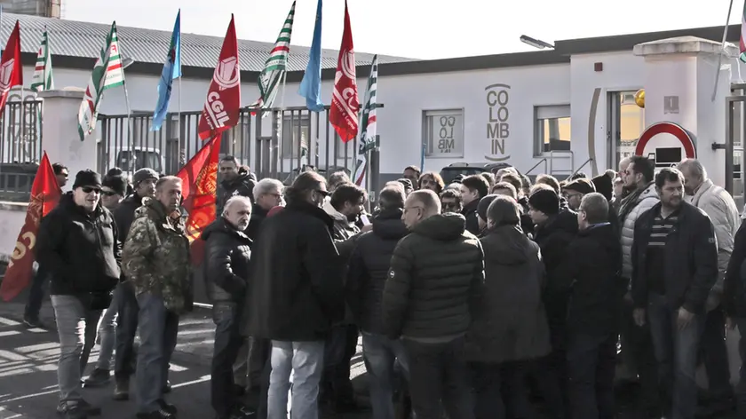 Una manifestazione alla Colombin