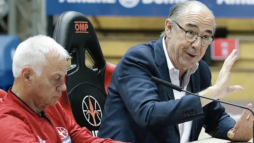 Lasorte Trieste 05/08/20 - Allianz Dome, Conferenza Stampa Allianz Pallacanestro Trieste, Allenatore Eugenio Dalmasson, Presidente Mario Ghiacci
