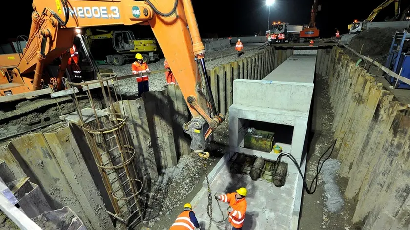 Un cantiere per la terza corsia A4