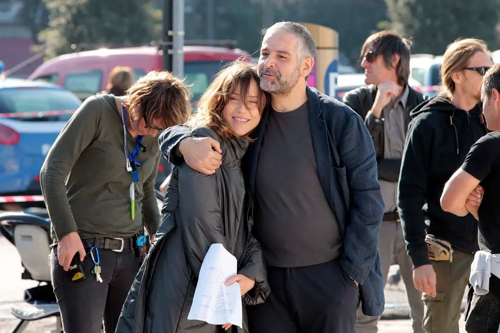 Silvano Trieste 2018-10-20 La porta Rossa 2, le ultime riprese, con Gabriella Pession e Fortunato Cerlino (Gomorra)